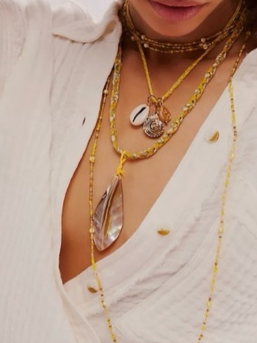 NWT Free People x Ariana Ost 💛The Era Strand Necklace